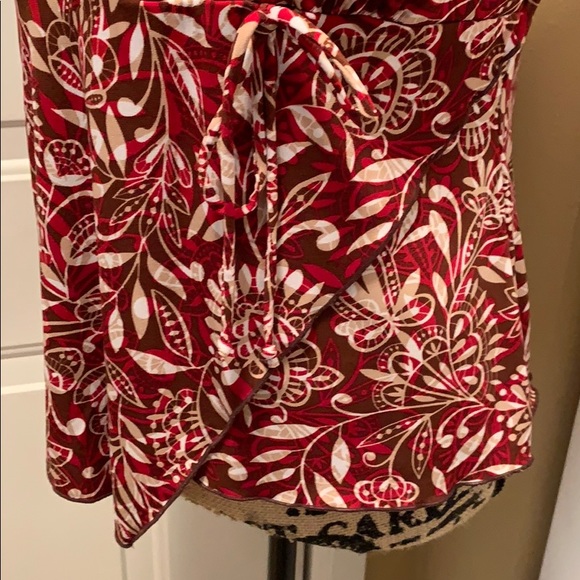 Cute Multicolored V-Neck Blouse - Picture 5 of 7